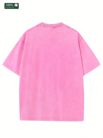 Spring And Summer Racing Pattern Men'S T-Shirt Top, Micro Elastic Fit, Washed with Water to Make Old, Breathable Black Round Neck Short Sleeved T-Shirt, Daily Casual Street T-Shirt Top