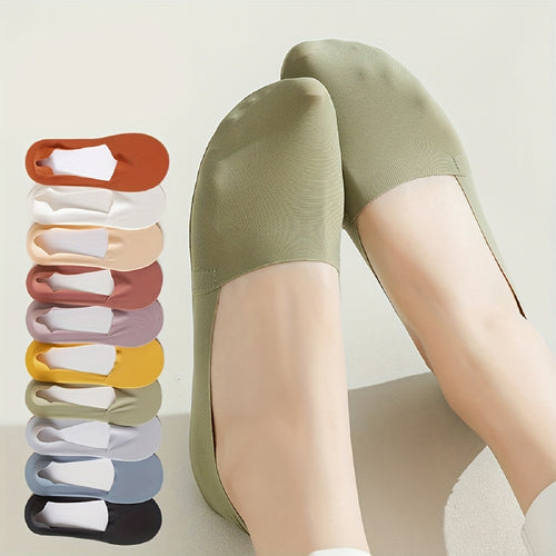 10 Pairs Of Spring And Summer Invisible Boat Socks, Shallow Mouth Short Socks for Couples, Comfortable And Cool to Wear, Beautiful Appearance, 10 Colors to Choose From