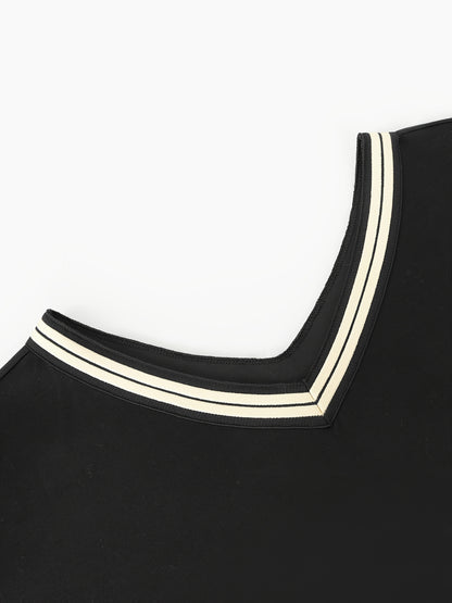 2pcs Casual Set Long Sleeve Pullover Top High Waist Pants Set wear