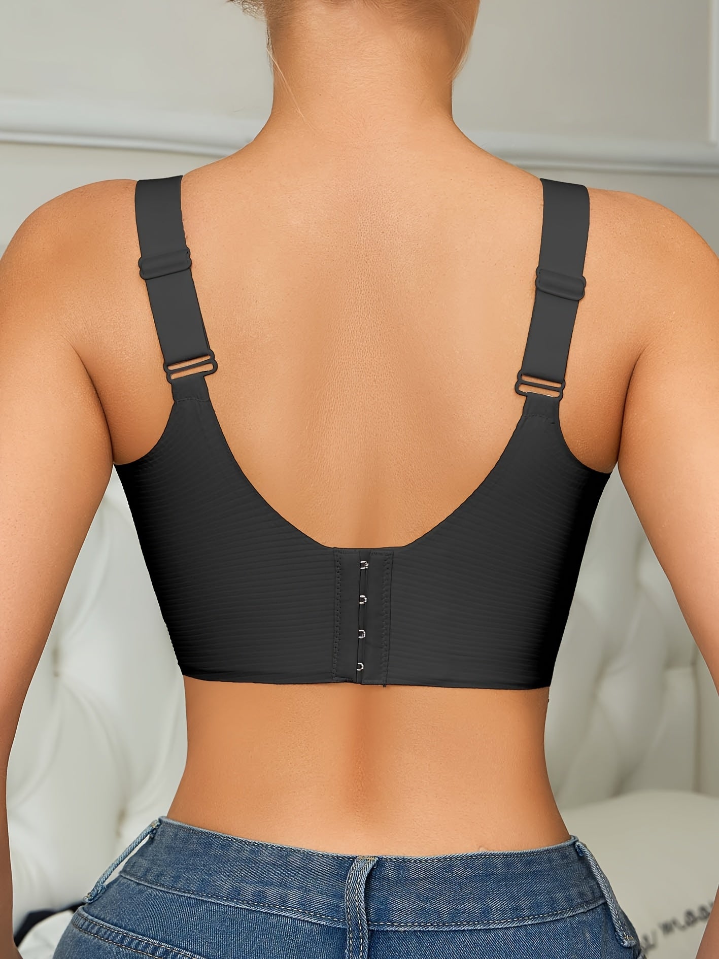 Large Size Single-piece Women's Seamless No-steel-bra Bra, Sexy Back Lifting Bra, Comfortable Breathable Bra Without Steel Band, Women's Bra, High Elasticity Gathering Anti-gravity Upward Lifting Bra, Suitable for Daily Wear Daily Bra Set