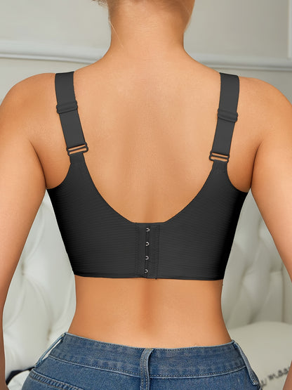 Large Size Single-piece Women's Seamless No-steel-bra Bra, Sexy Back Lifting Bra, Comfortable Breathable Bra Without Steel Band, Women's Bra, High Elasticity Gathering Anti-gravity Upward Lifting Bra, Suitable for Daily Wear Daily Bra Set