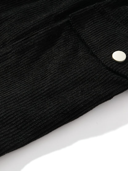 2 Pairs Men'S Four-Season Universal Corduroy Cuffed Sweatpants, Elastic Waist Solid Color Jogger Casual Pants