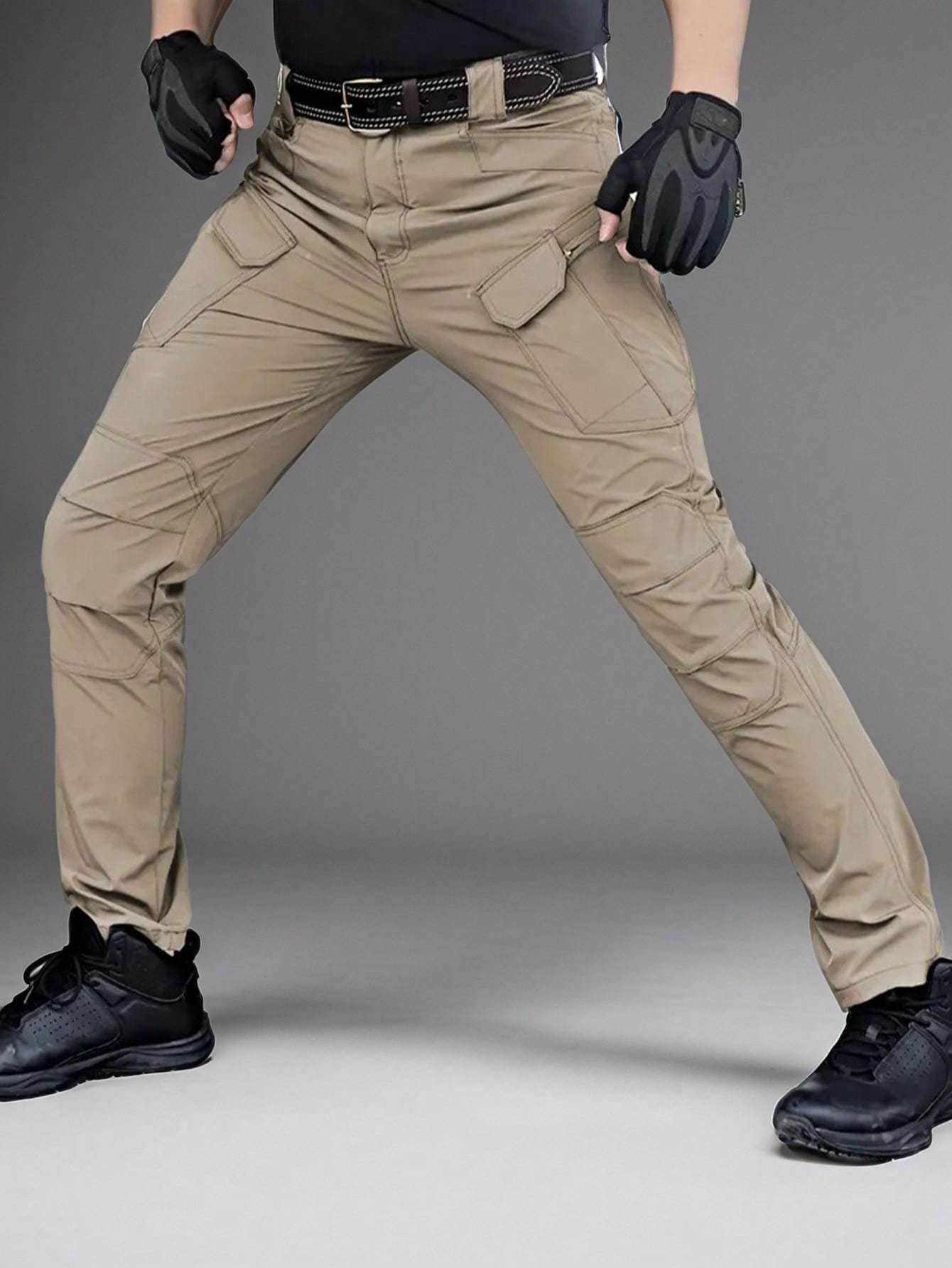 Men's Tactical Cargo Pants with Multi-Pocket Design (Includes A Belt)- Durable Quick-Dry Outdoor Hiking, Camping, Workwear & Travel Pants - Straight-Leg Regular Fit Casual Tactical Gear, Camping Essentials, Breathable Material, Adventure