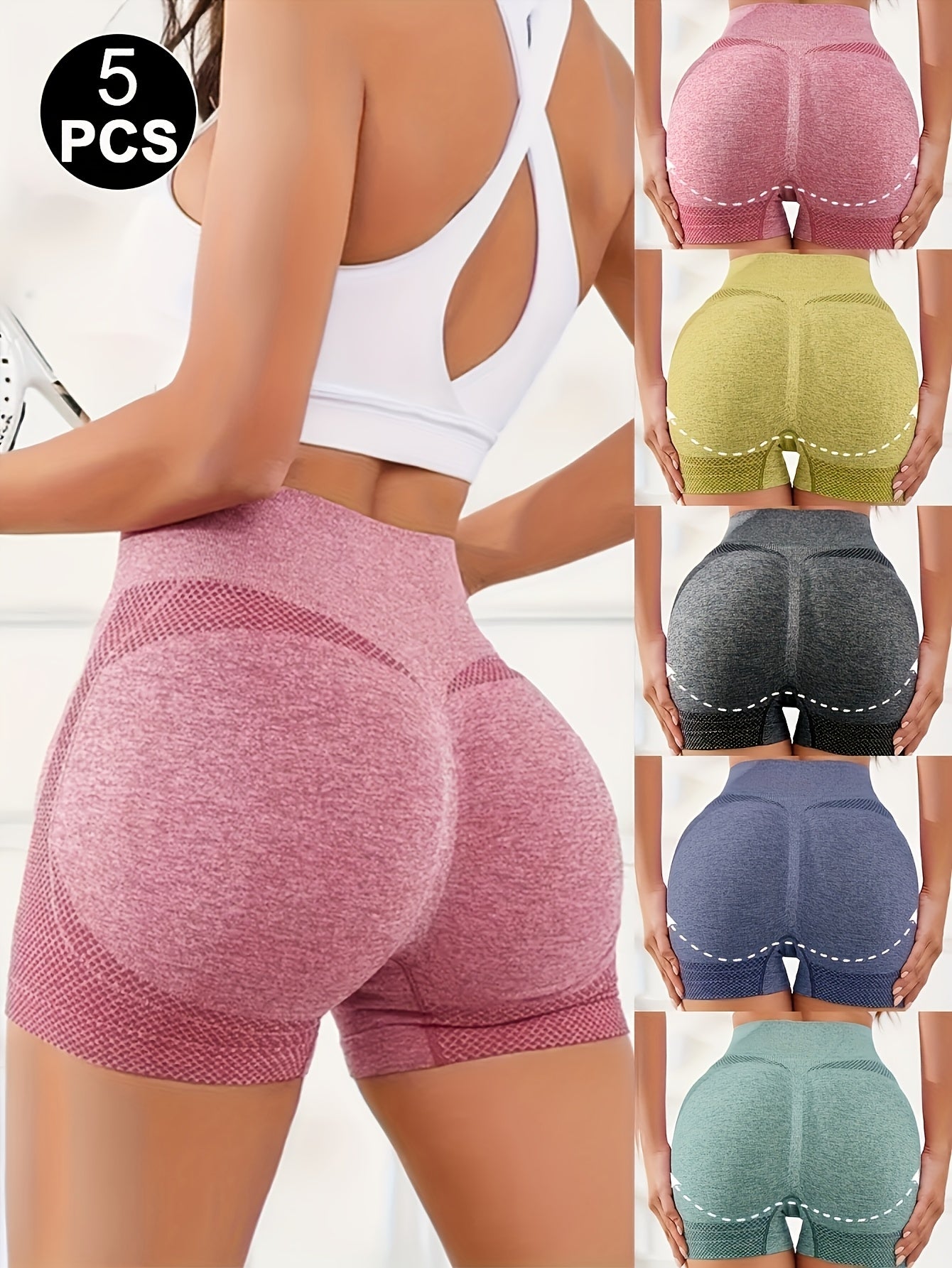 Women's Multicolor A Polyester High-Waist Pants - product view 6