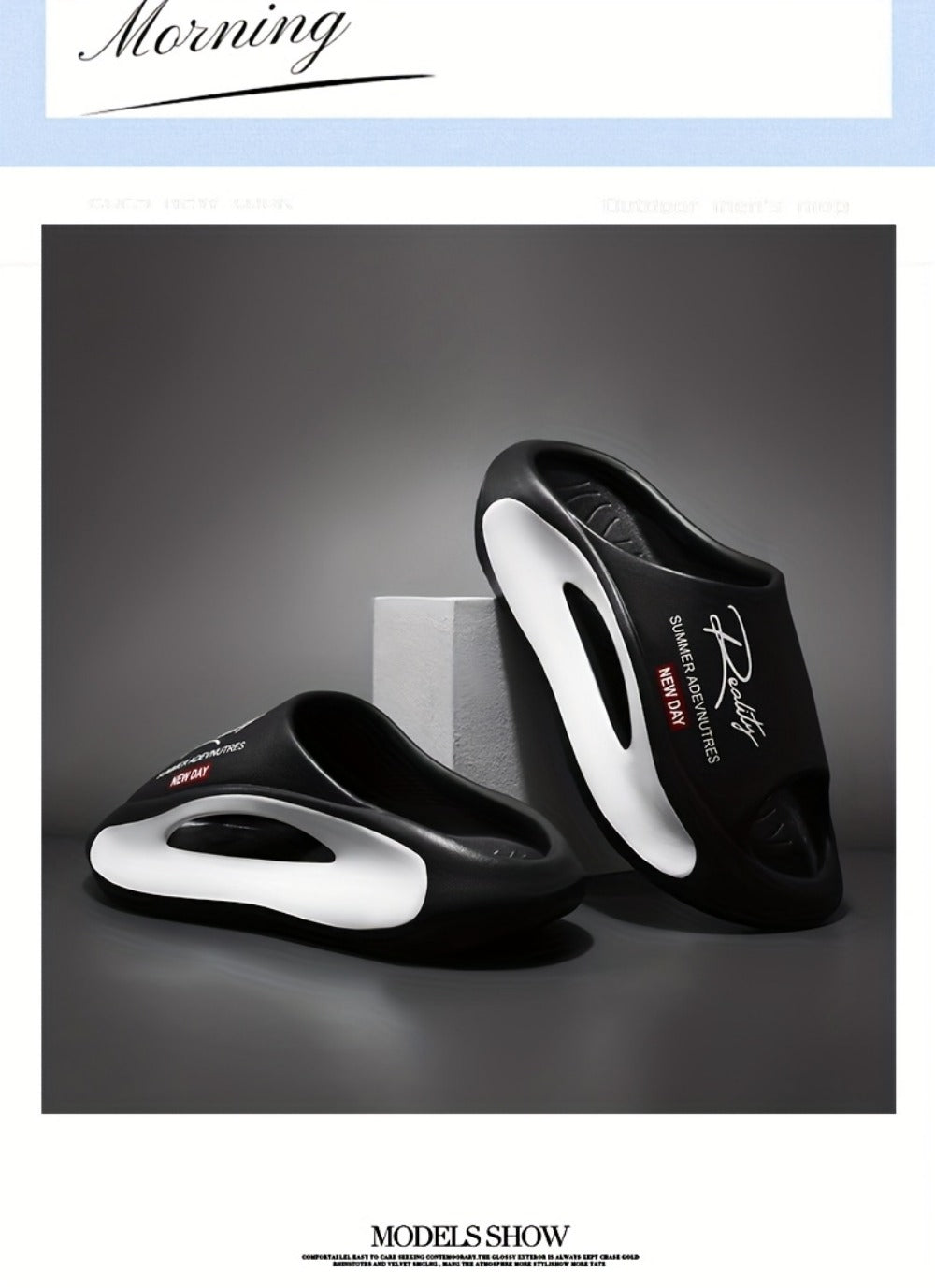 Men's Slides - Thick Sole & Open-Toe Comfort 473317