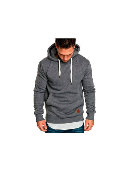 CRAZYHONEY Men Hoodie Casual Hooded Solid Pocket Cup Slim Fit Sweatshirts Pullover Sweater Tops Long Sleeve