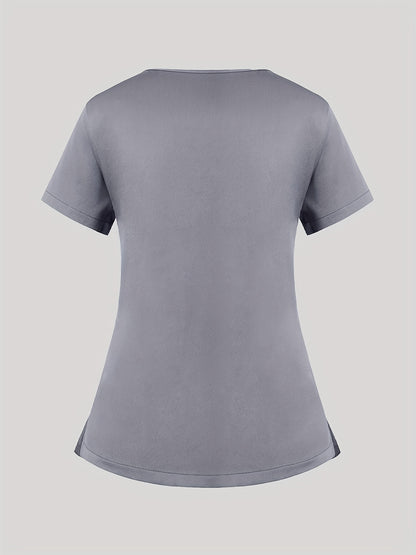 Women'S V-Neck Frosted Breathable Uniform Hand Washing Workwear Brush Hand Clothes Top