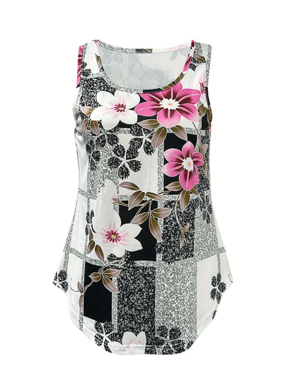 Summer Floral Print Women's Vest for Holiday Fashion[Directed]