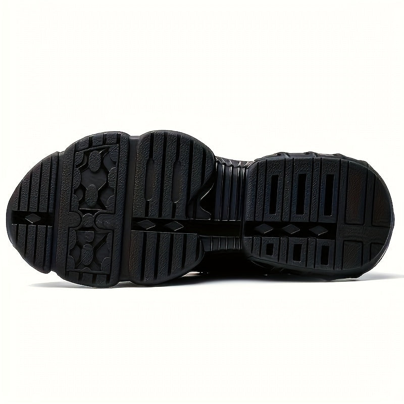 Button Elastic Lace-up Loafer Anti-smash And Anti-stabbing Work Shoes