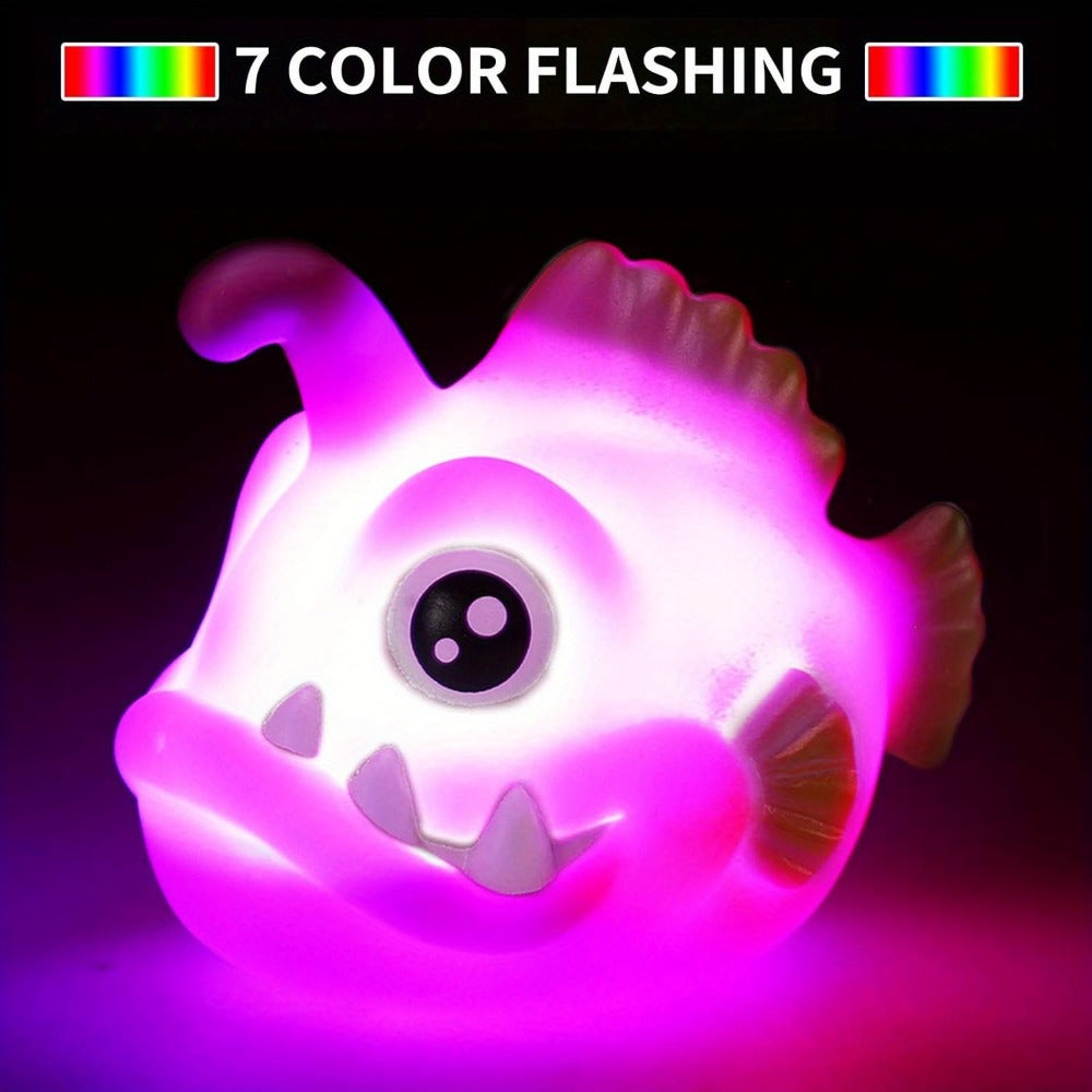 Light-Up Floating Bath Toys 6-Pack - Six colorful light-up floating toys