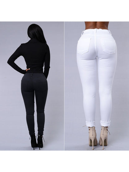 2025Women's Ripped Skinny Jeans, High Waist Stretch Denim Pants - Slim Fit Casual Style for Casual Attire Elegant,, Sexy