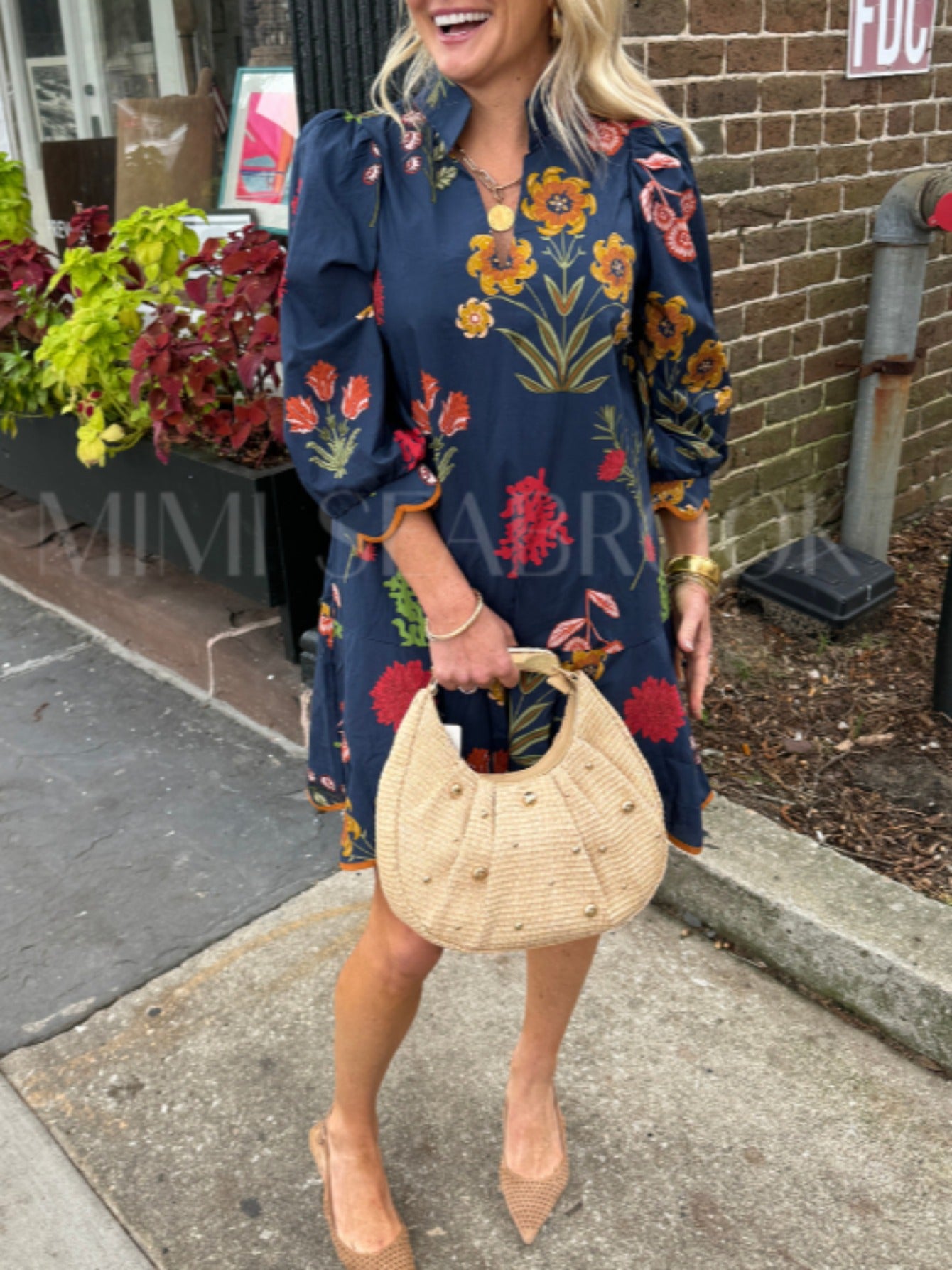 Autumn Bloom Midi Dress