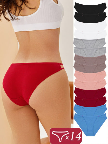 14-Pack Women's Bikini Briefs - Soft Seamless Everyday Comfort