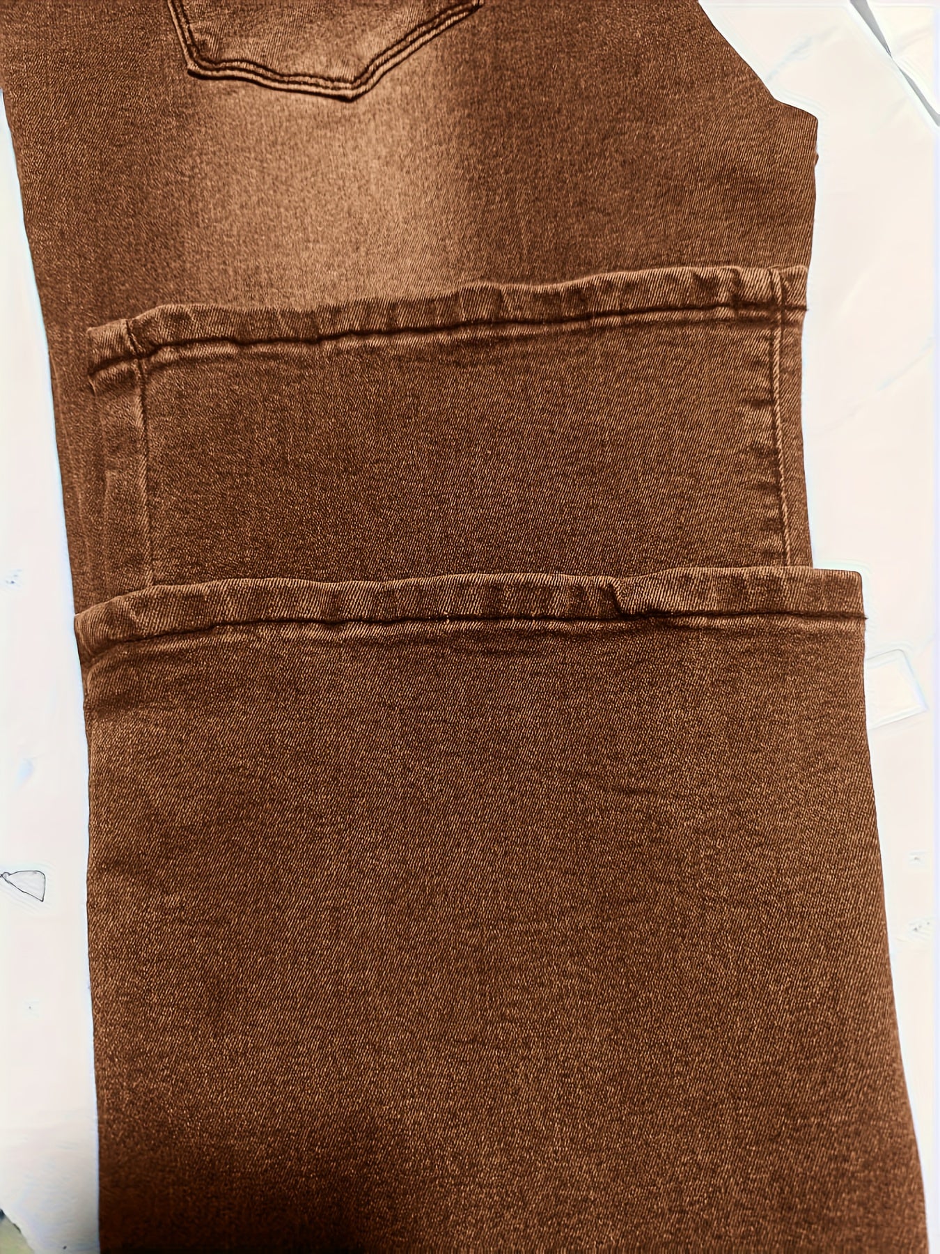 Women's High-Waisted Stretch Jeans - Wide-Leg Bell-Bottom Flared Pants with Cross-Waist , -Like Rayon//Spandex (75/23/2%), All-Season Casual to Dressy Wear, Wrinkle-Resistant Trousers