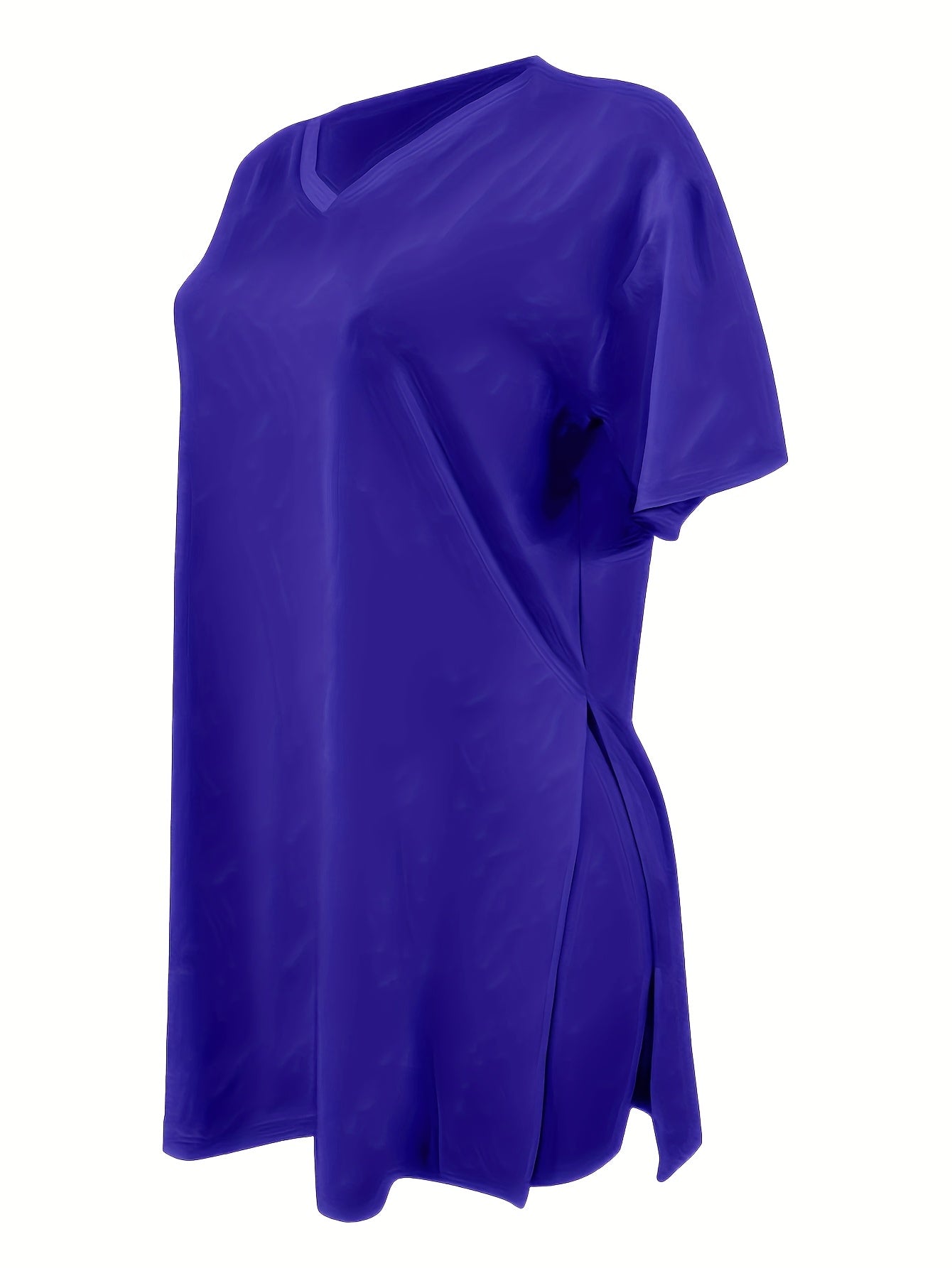 2pcs Set, Plus Size Women's Suit, Short Sleeve, Belted Waist, Top And Leggings