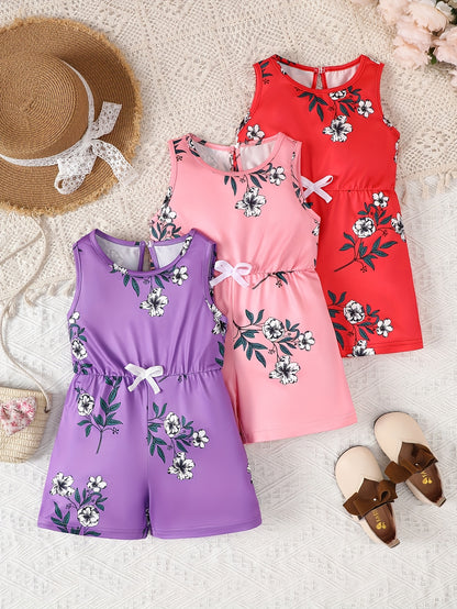 Set of 3, Trendy Summer Jumpsuits for Girls, Perfect for Casual Wear, for Outdoor