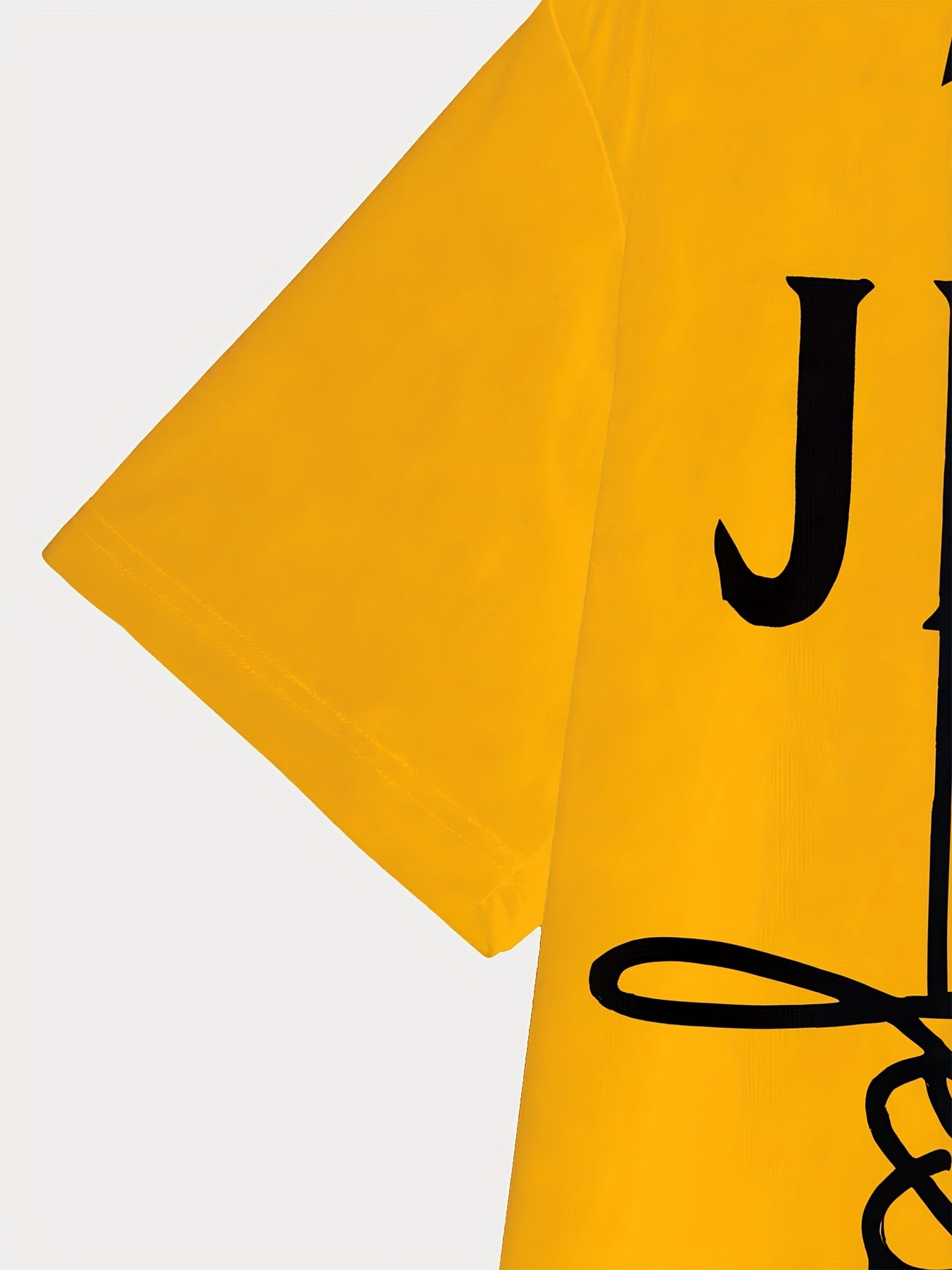 Men'S T-Shirt Featuring a Design - Black with a Yellow Cross And The Word ' ' in 3D Letters, Short Sleeves And a Crew Neck, Ideal for Casual Outdoor Wear Throughout The Year, a Great Gift for Him, Motivational Apparel
