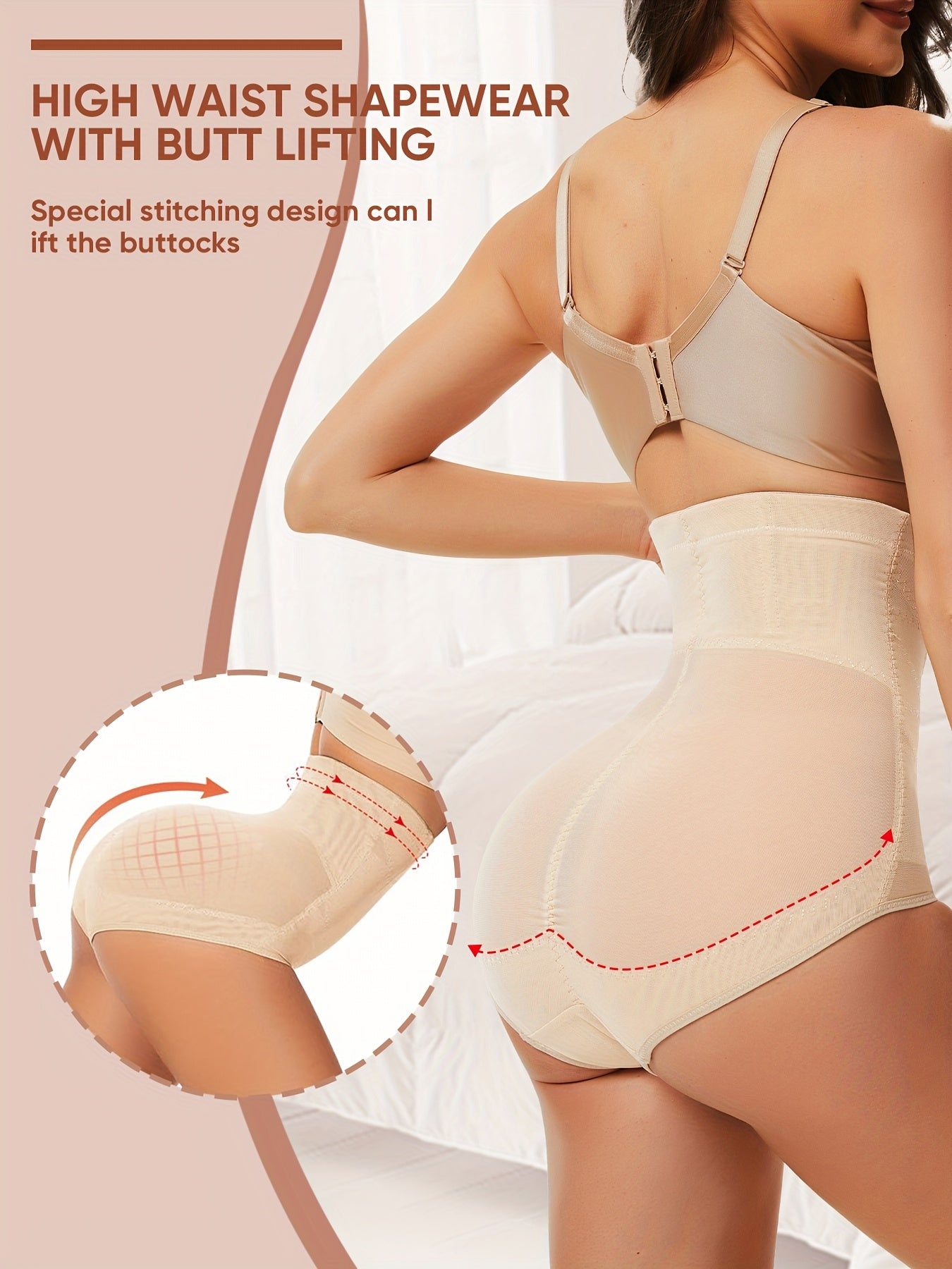High-Waist Tummy Control Shapewear Panties for Women - Waist Trainer, Butt Lifter & Body Shaper Underwear, Butt Lifting Shapewear | Snug Fit Shapewear | Durable Shapewear, Waist Trainer Tummy Control