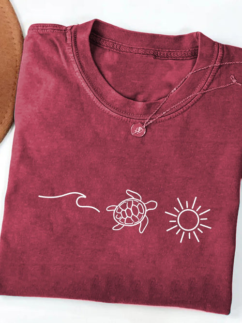 Comfortable Colors - Women'S T-Shirt with a Creative Letter Design, Retro Bible Style - Stylish Round Neck Top for Women, Made of 100% with Short Sleeves