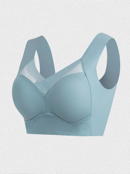 5pcs Women' Full Coverage Push-Up Bra Wire-Free Seamless Folding Top Support Bra with Non-Removable Inner Lining & Non-Detachable Cups - Soft Comfortable Suitable for Daily Wear,, Gym, All-Year Round Underwear (Machine Washable)