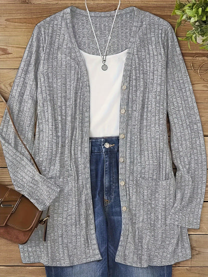 Women's Blue Lace Utility V-Neck Cardigan - product view 13