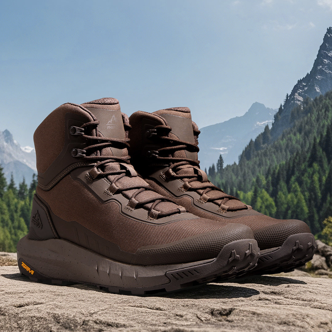 NORTIV 8 Men's Tactical Hiking Boot Lightweight Boots for Work All Day Side Zipper Motorcycle Combat Boot Arch Support 8 Inches