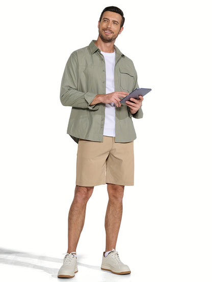 Men's Golf Shorts 9" Hiking Work Sports Casual Stretch Quick Dry High Quality Lightweight Work Shorts with 5 Pockets Quick Dry, Stretchy Comfort for Hiking & Leisur