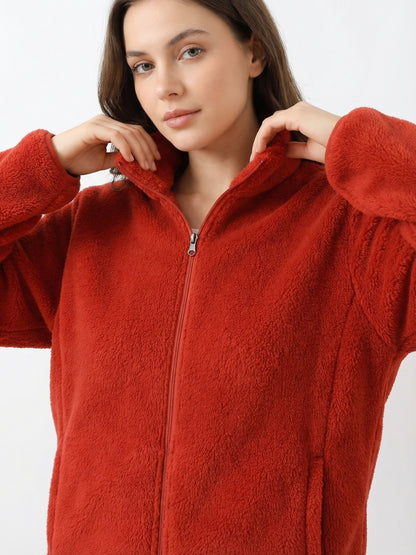 Cationic Fabric Glossy Coat Women's Autumn/winter Cardigan High-end Niche Zip-up Outerwear