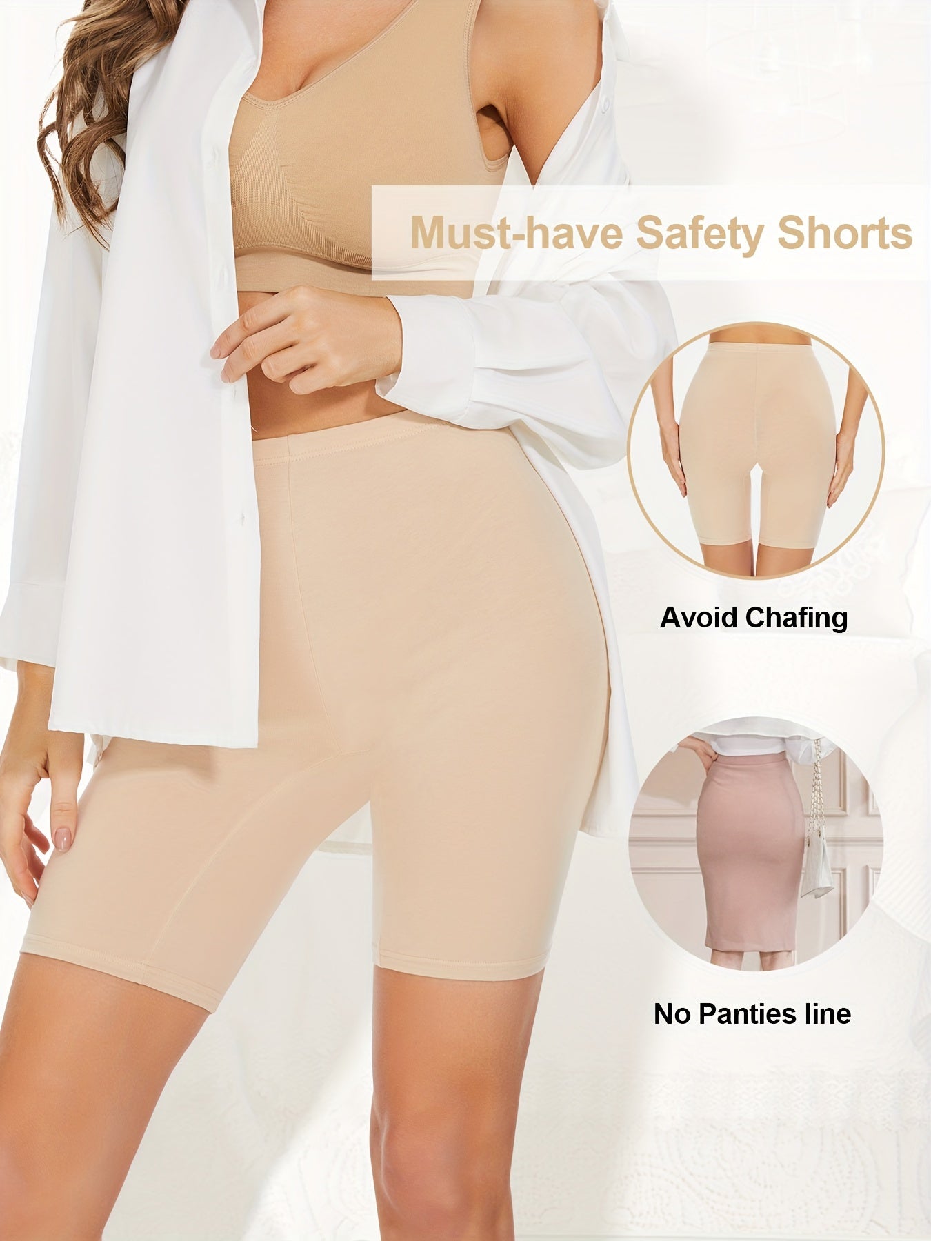 3-Pack Anti-Chafing Shorts Women Slip Shorts Smooth Tummy Control Shapewear Shorts for Under Dresses, Women'S Highwaisted Biker Yoga Running Shorts for Sports