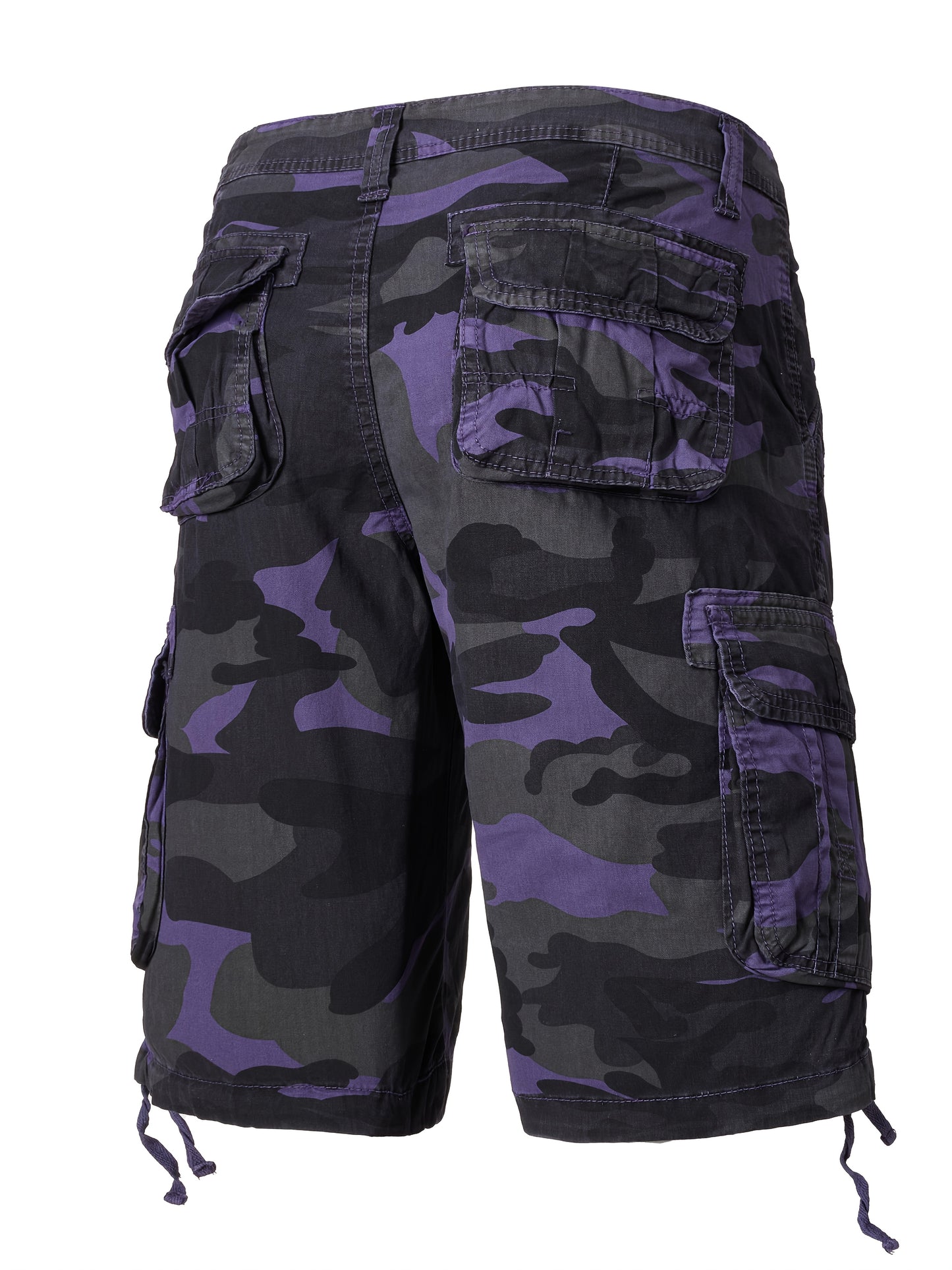 Men's Pure Cotton Washed Camouflage Outer Multi Pocket Workwear Shorts