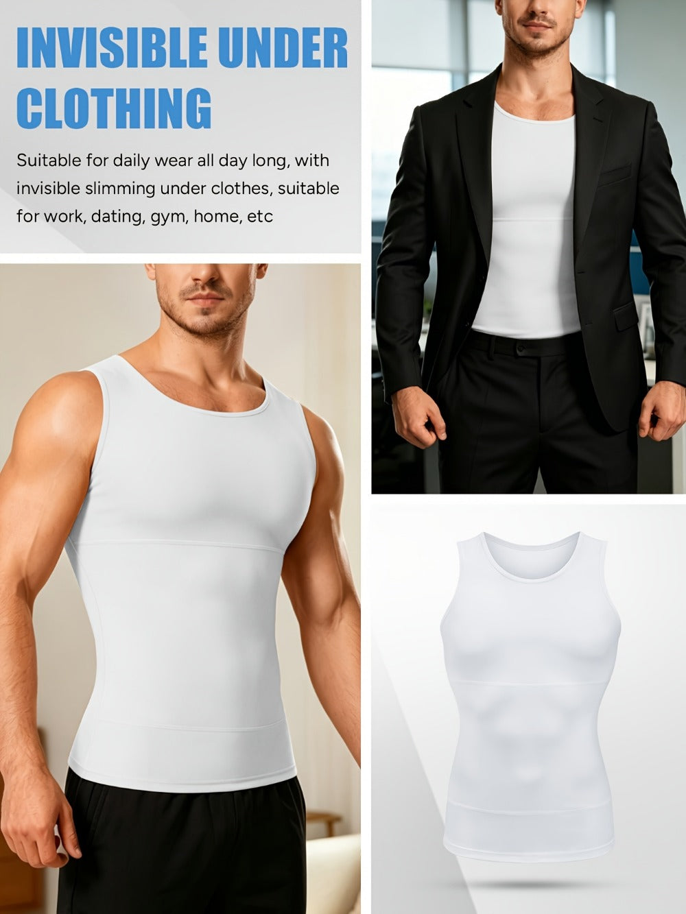 Men's Compression Shapewear Vests 2-Pack
