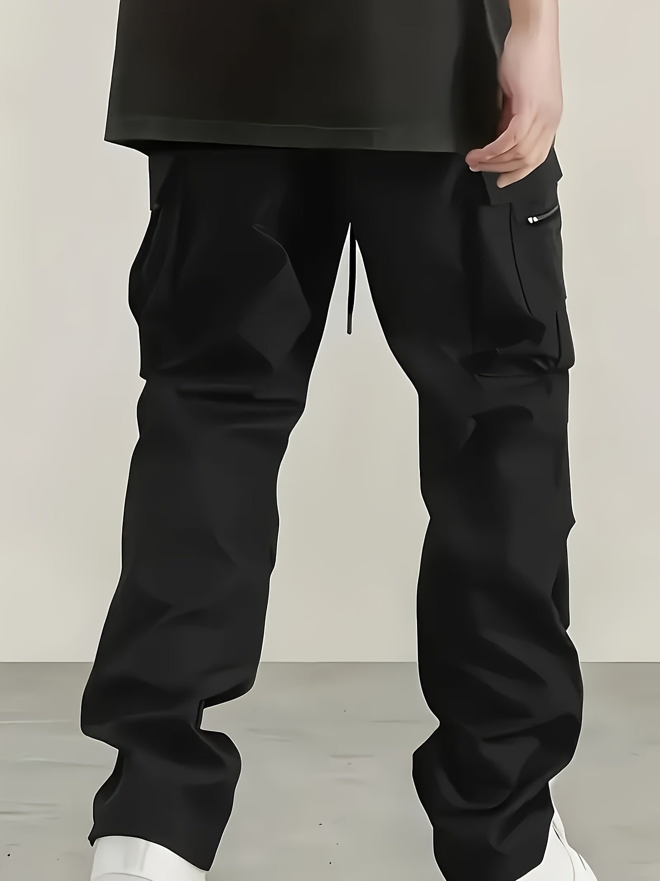 Set of 3 Men'S Relaxed Fit Work Trousers, Casual Cargo Style, Airy And Comfortable Loose Straight Leg Pants Featuring Various Pockets Suitable for All Seasons - Casual Outdoor Trousers Ideal for Hiking And Fishing