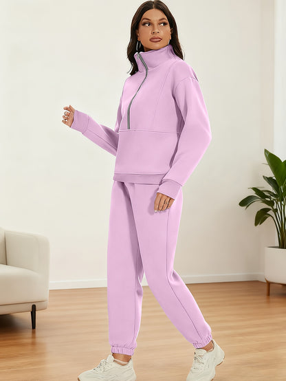 A Set of Autumn And Winter European And American Women'S Two-Piece Suits, Sweatshirts, Trousers, Fleece Sports, Street Fashion And Casual Suits
