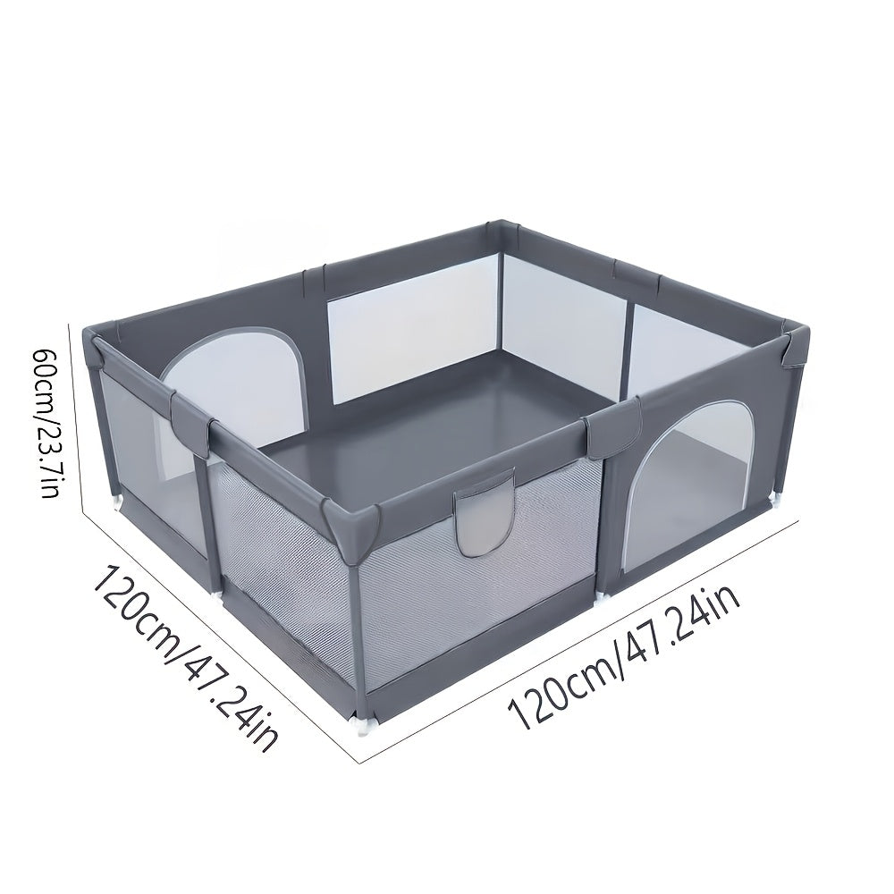 Large 71X71 Inch Beige Baby Playpen - Sturdy Safe Kids Activity Center with Soft Breathable Mesh, Indoor/Outdoor Playpen for Toddlers, Easy Assembly, Durable Playpen for Birthday And Christmas Gifts, Fits Growth Needs