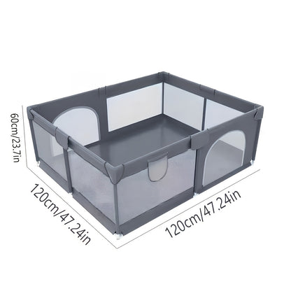 Large 71X71 Inch Beige Baby Playpen - Sturdy Safe Kids Activity Center with Soft Breathable Mesh, Indoor/Outdoor Playpen for Toddlers, Easy Assembly, Durable Playpen for Birthday And Christmas Gifts, Fits Growth Needs