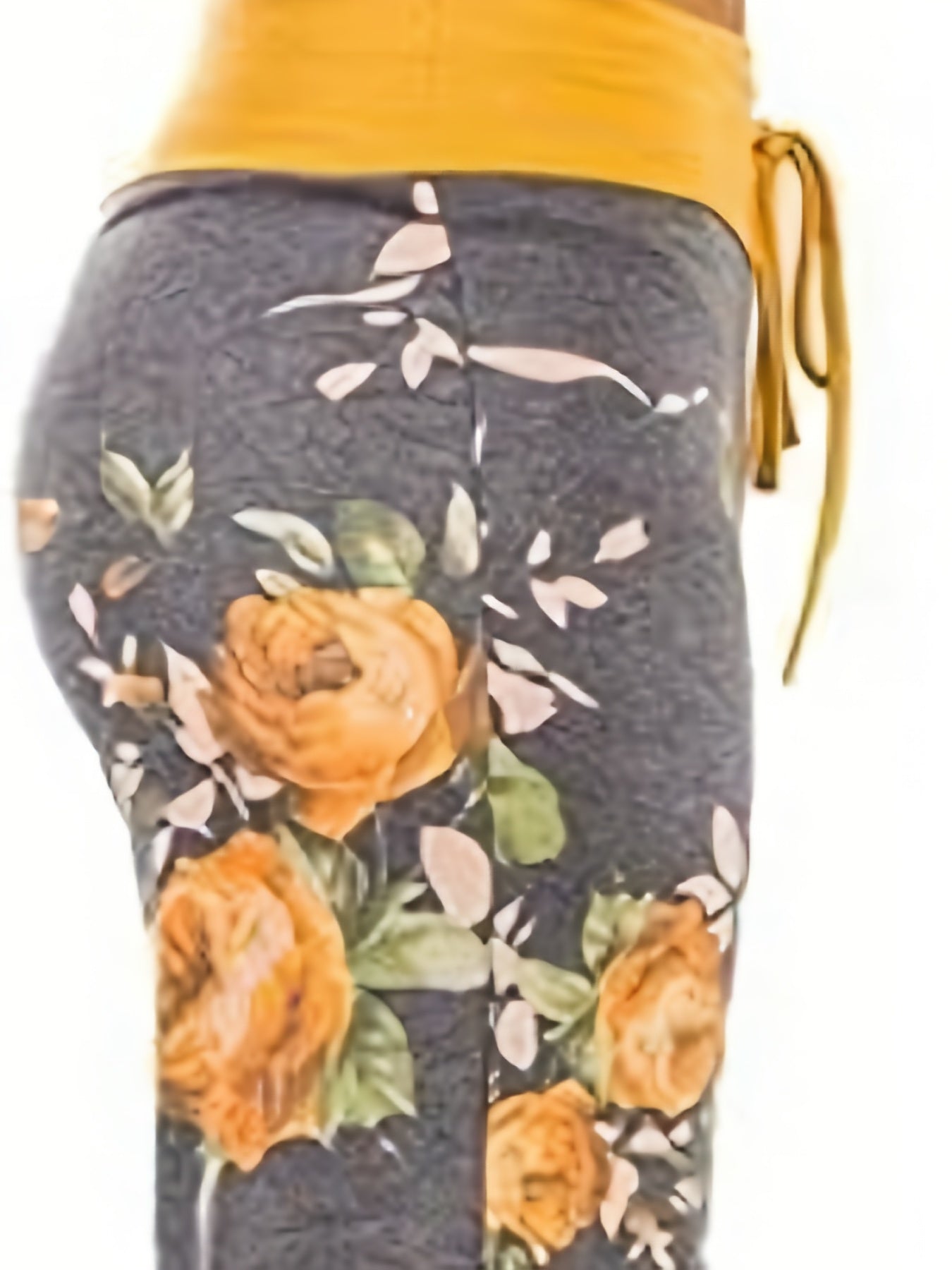 Women's Comfy Stretch Floral Print Drawstring Wide Leg Lounge Pant