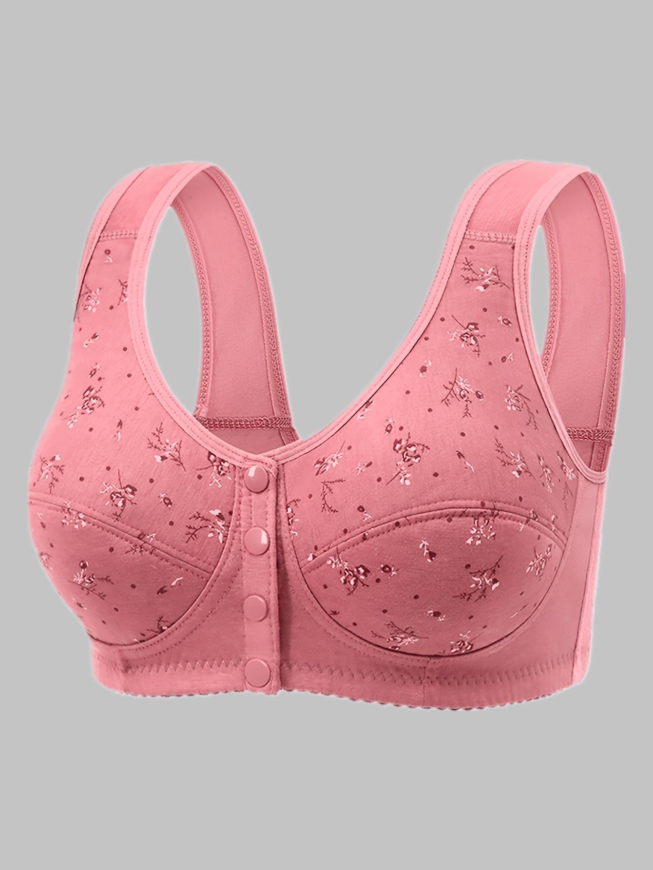 8-Pc Front-Closure Tank Top-Style Printed Comfortable And Breathable Women'S Underwear: Wire-Free, Stretch, Elegant, Sporty, Moisture-Wicking Bras for Moms And Mature Women (0XL-7XL)
