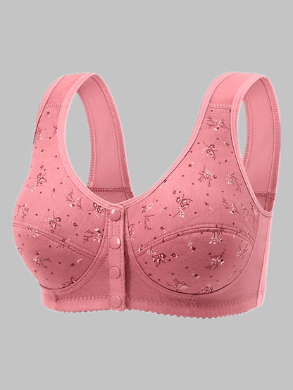 8-Pc Front-Closure Tank Top-Style Printed Comfortable And Breathable Women'S Underwear: Wire-Free, Stretch, Elegant, Sporty, Moisture-Wicking Bras for Moms And Mature Women (0XL-7XL)