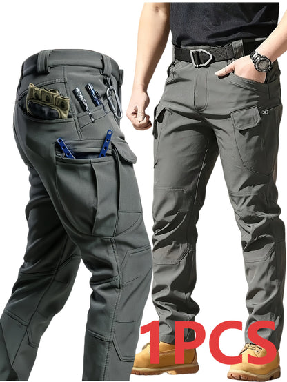 Men'S Lightweight Tactical Overalls - Durable, Breathable, Quick Dry Polyester with Multiple Pockets for Outdoor Adventures, Hiking And Work (Belt Included), All Season Pants | Relaxed Fit Pants | Wear-Resistant Outdoor Wear, Hiking Pants