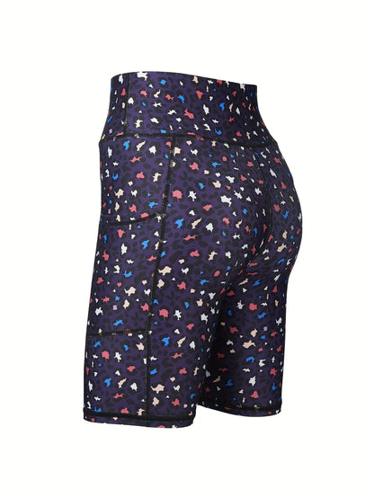 6-pack Large Size Sport Shorts For Women, Fashionable Casual Shorts, High-waist High-stretch Yoga Shorts, 5-inch Shorts With Phone Pocket