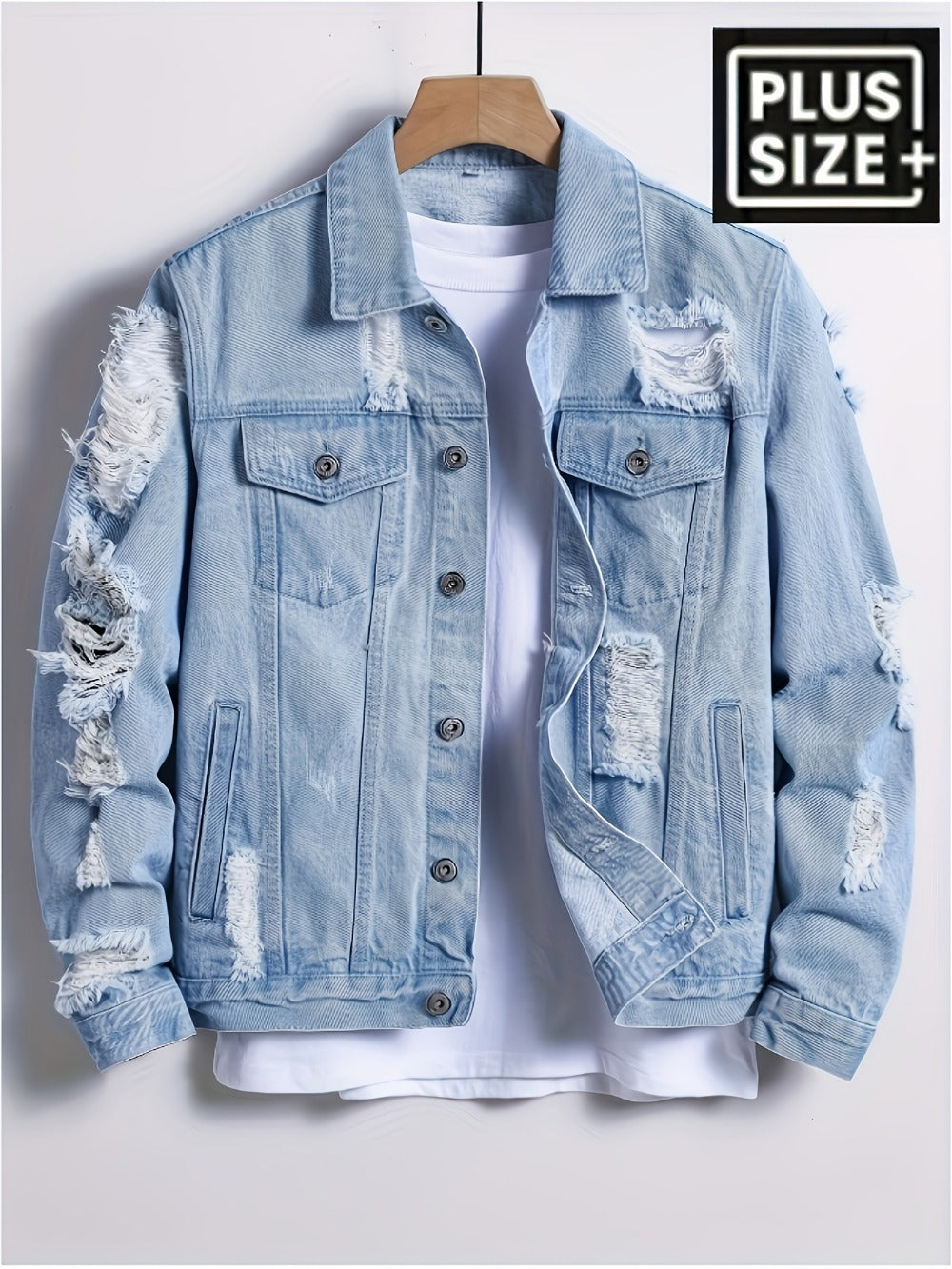 Men's Relaxed Denim Pullover Jacket