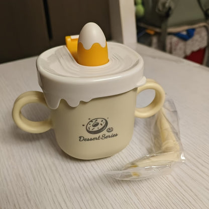 316 Stainless Steel Straw Sippy Cup - Measurement Scale and Non-Slip Grip