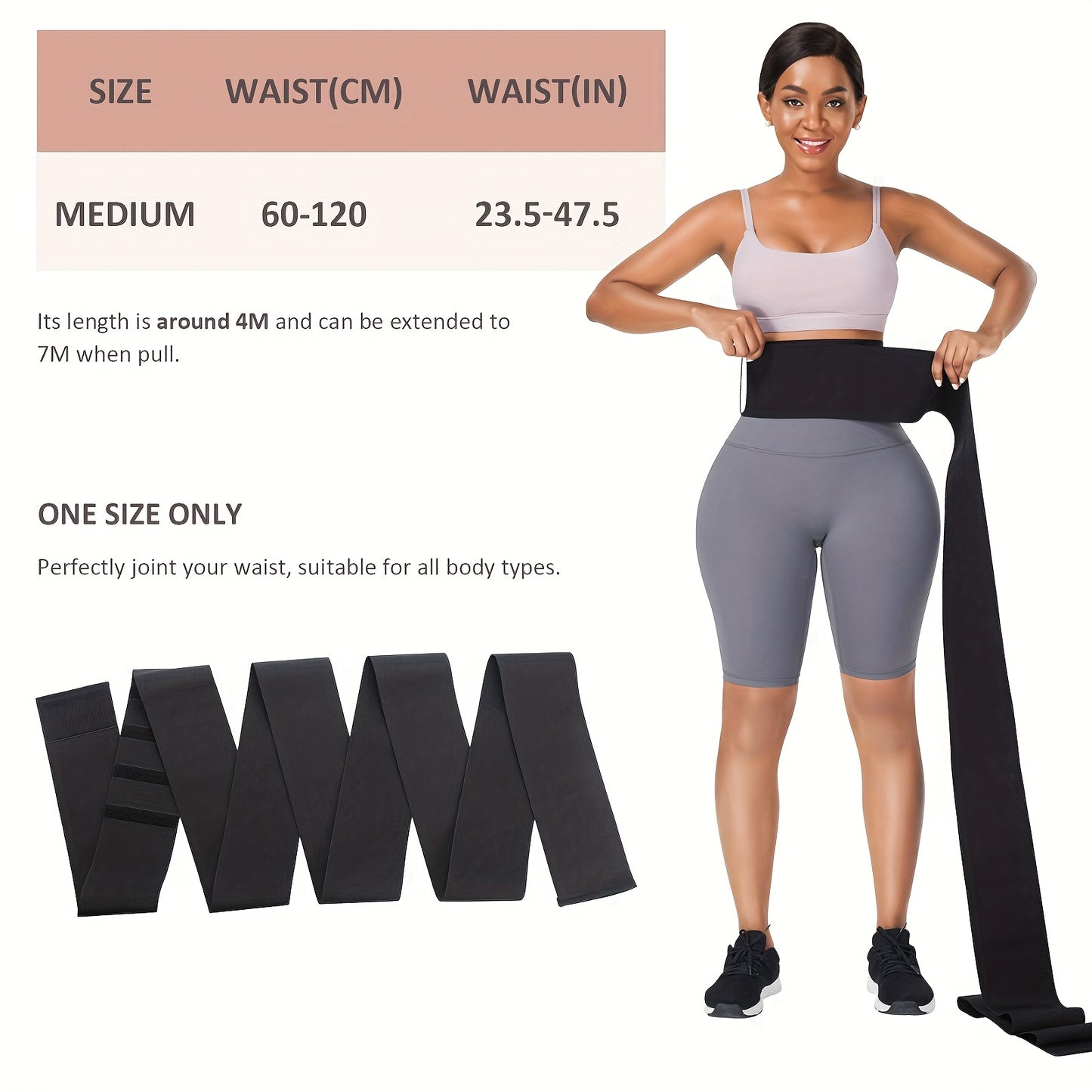 Women Waist Trainer Bandage Wrap Sauna Belt Long Torso Tummy Wraps Belly Body Shaper Waist Trimmer Belt