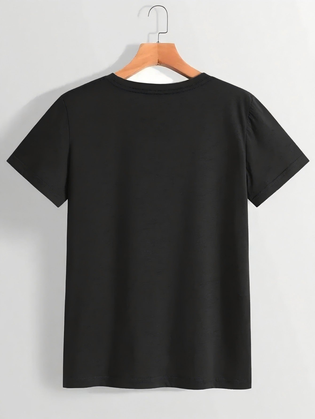 Casual Short-Sleeve Round-Neck T-Shirt for Women with Fun Prints, Easy to Wash, Comfortable Year-Round, Loose Fit, Durable Design, Perfect for Holiday Gifts, Shipped from a Nearby Warehouse