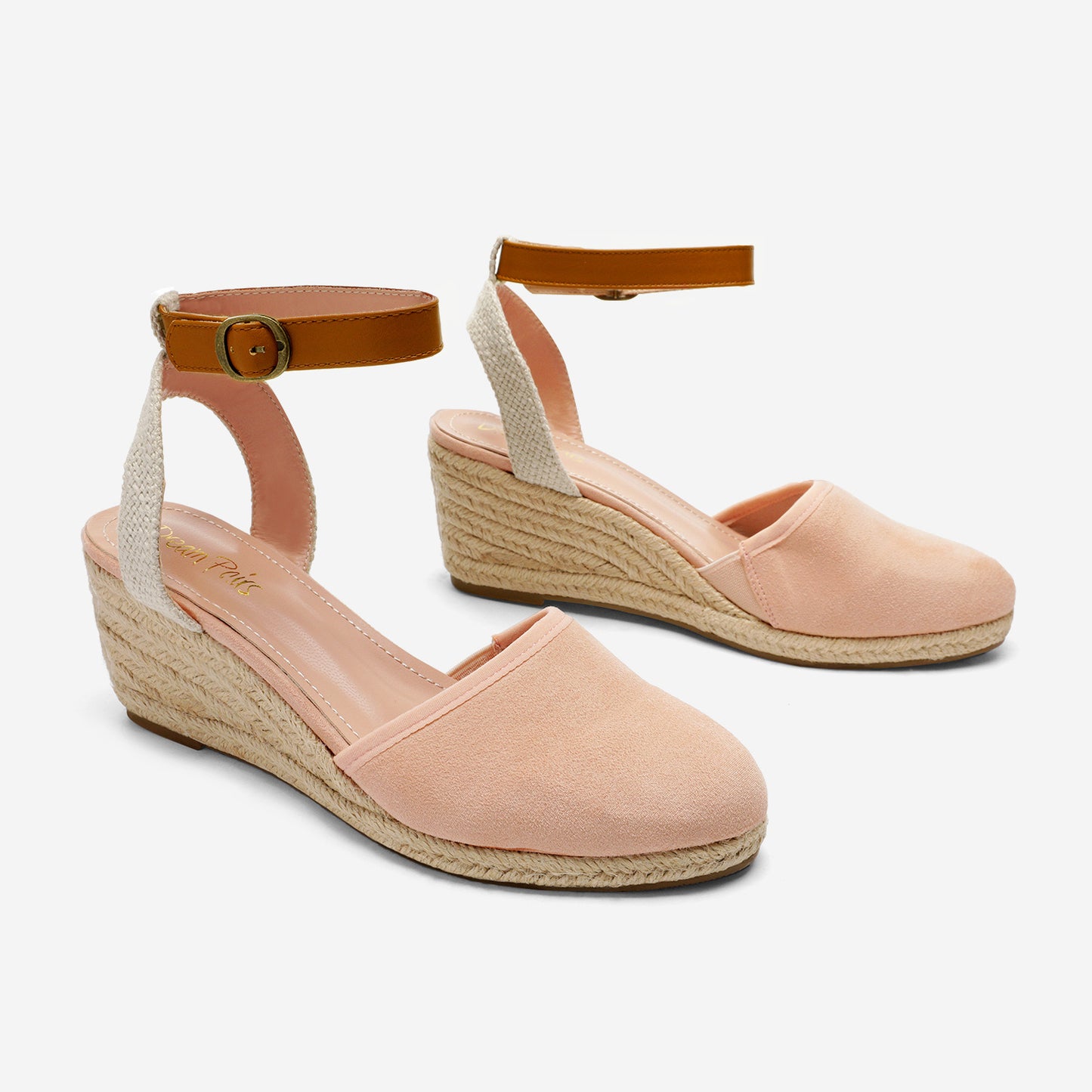 Women's Ankle Strap Closed Toe Espadrille Wedge Heels Sandals, Versatile and Stylish for weddings, shopping, dating, with wrap dresses, jeans, skirts, shorts, jumpsuits, for formal or casual occasions