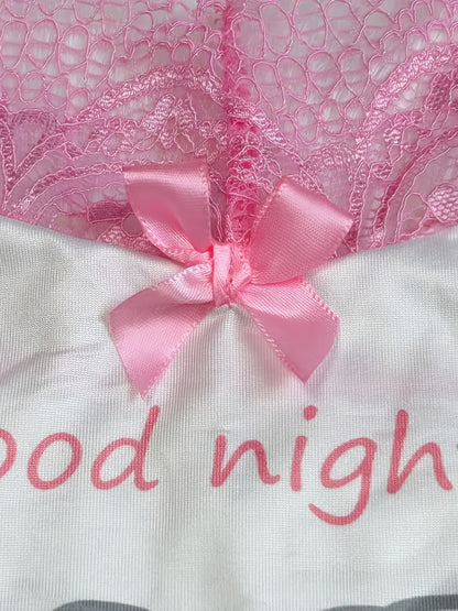 Contrast Color Lace Splicing V-Neck Bow Splicing Soft And Comfortable Skin-Friendly Casual Home Pajamas Set
