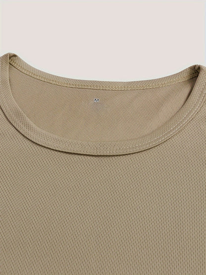 Men's Solid Color Performance T-Shirt - Crew Neck