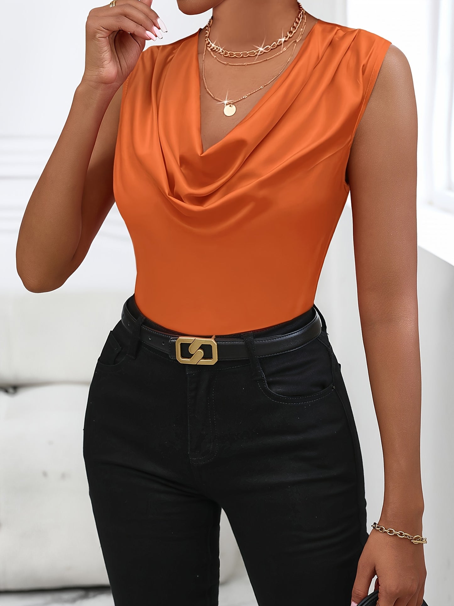Bright And Lively Solid Color Sleeveless Top - Stylish Design for Summer, Casual, Airy, Soft, And Comfy Daily Wear for Women