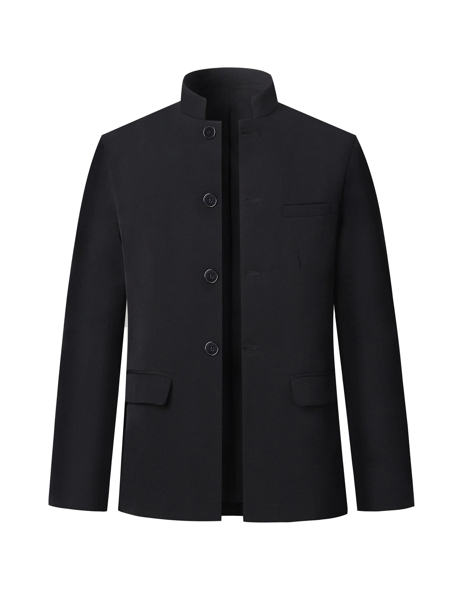 Plus Size Men'S Solid Blazer for Spring Fall