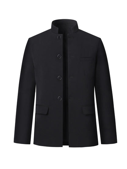 Plus Size Men'S Solid Blazer for Spring Fall